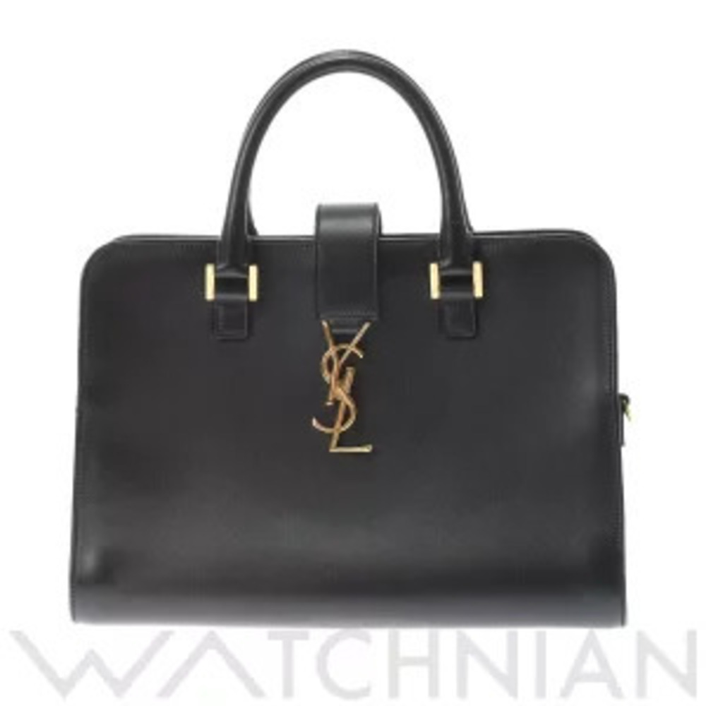 Saint Laurent Cabas handbag black grained calfskin